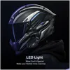 دراجة نارية Intercom الأصلي Fodsports M1S Pro Helmet Bluetooth Headset 8 Riders 2000m Voice Commond Group Interomunicador Moto Drop Dhgub