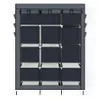 Möbel Heavy Duty Tragbare Schrank Lagerung Organizer Kleiderschrank Kleidung Rack Regale Grau275m