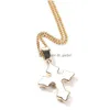 Vintage Cross Necklace Fashion Mens Gold Hip Hop Iced Out Pendant Halsband smycken Drop Delivery DHHT9