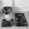 Couvre-siège de toilette 30styles 3pcs peluche couverture de couvercle de toilette tapis ensemble anti-dérapant antistatique doux salle de bain douche tapis résistant à l'usure fl177l