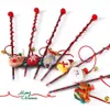 Kat Speelgoed Kerst Speelgoed Interactieve Veer Bell Teaser Stick Wand Grappig Huisdier Indoor Pluche Accessoires195b