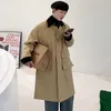 Trench da uomo Tendenza autunnale Cappotto monopetto di media lunghezza Cappotto a vento tinta unita stile Hong Kong Cappotto da uomo 230912