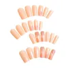 False Nails Halloween Nude Fake With Glitter Setting Natural Unbreakable Nail Simple Wear For Girl Dress Matching