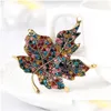 Pins Brooches Uni Musical Instruments Violin Maple Leaf For Women Enamel Coat Collar Brooch Drop Delivery Jewelry Dhiv3