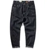 Men's Jeans Men's Jeans Heavy Autumn Straight Denim Red-eared Cattle Amikaji Tapered Trousers x0914