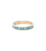 Foundrae Reverie Thin Band Anillo de esmalte de oro de 18 quilates para mujer joyería de diseñador colgante personalizado chapado en oro de 18 quilates