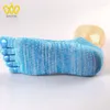 Women Socks Colorful Cotton Toe Cover Yoga Separator Ladies Silicone Exposed Back Open Five Finger WSB028