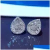 Brincos de cristal de diamante gota de água zircônia cúbica para mulheres moda jóias presente e entrega de areia dhd1z