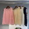 Women's T Shirts Pärlad paljett ärmlös Vest T-shirt Kvinnor Fashion Elegant Top String Pearl Chiffon Tank Crop Tee