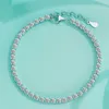 Charming Bracelets 925 Sterling Silver Bling Moissanite Tennis Bracelets Chains for Girls Women for Party Wedding Nice Gift