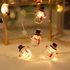 Cordas Boneco de neve Santa LED Fada Luz String Ano Decoração Interior Árvore de Natal Garland Lâmpada Casamento Casa Decoração de Jardim Navidad