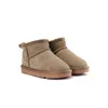 Diseñador Australia Classic Ultra Mini Plataforma Tasman Slipper Bailey Bow II Bota Hombres Mujeres Gamuza Cuero Nieve Botas largas cortas Castaño Antilope Marrón Driftwood