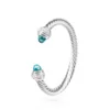 Designer DY Bracelet de luxe Top populaire tissé torsadé fil ouvert Bracelet 7MM accessoires bijoux haut de gamme haute qualité mode romantique cadeau de la Saint-Valentin