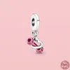 Pendenti in argento sterling s925 Charms rosa fluorescenza Bracciale Pandoras fai da te adatto per le donne designer collana di moda regalo di gioielli con scatola originale