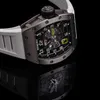 Richarmill Watch自動機械式スイス腕立てされたムーブメントウォッチメンズウォッチRM030チタンホワイトWN-R5C1