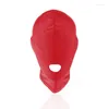 Bérets Arrivée 1/2/3 Hole Unisexe Spandex Blaclava Open Mouth Head Mask pour le jeu de rôle de jeu esclave