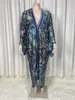 Damskie stroje kąpielowe 2023 Summer Kobiety Kardigan Beachwaer Sexy Boho Maxi African Holiday Sleeve Silk Upewnienie szaty kimono Kaftan 230914