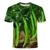 T-shirts pour hommes T-shirts drôles T-shirts alimentaires Légumes Fruits Poivre 3D Imprimer Streetwear Hommes Femmes Mode Chemise surdimensionnée Enfants Garçons Tees Tops