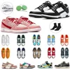 Männer Frauen Schuhe Flache Turnschuhe Lows Panda Schwarz Weiß Grau Nebel UNC Triple Pink Rose Whisper Team Gold Blau Himbeere Erdbeere Pfirsich Herren Casual Trainer GAI