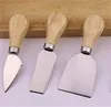 Ferramentas de queijo facas conjunto placa carvalho lidar com manteiga garfo espalhador faca kit cozinha cozinhar acessórios úteis 4 pçs/sets