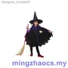 Cape femme Halloween costumes pour enfants casquettes de sorcières pour filles COSPLA9.13xq L230914