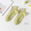 Women Socks 2023 Boat Green Small Fresh Combed Cotton Short Tube Summer Comfortable Breathable Cute Versatile