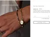 Foundrae Onyx Stone Chain Bracelet Bracelet en or 18 carats et diamants Signe astrologique pour femme bijoux de créateur pendentif personnalisé plaqué 18 carats