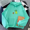 Dames Hoodies Leuke Cartoon Patroon Trui Retro Sweatshirt Dames Harajuku Oversized Kleding Warm Plus Fluwelen Sweatshirts Mannen Vrouwen