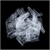 偽の爪100pcs/bag clear/white/stulal Nail tips french long ballerina coffin half er er acrylic manicure diy tools drop del dhtb6