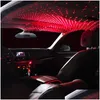 Dekorativa lampor mini led bil tak stjärna nattljus USB -lampprojektor justerbar atmosfär hem tak dekor droppleverans automob dhr5x