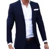 2 szt. Spodnie kurtki mężczyźni ślub Męskie Blazery Slim Fit Costume Homme Terno Masculino Formal Party Blue Men Blazer279g