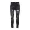 Nieuwe heren jeans gat lichtblauw donkergrijs Italië merk man broek streetwear denim skinny slim straight biker topkwaliteit 30-40