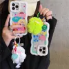 Plush Keychains Cute Cartoon Monster Key Chain Doll Mobile Phone Pendant Ring Car Backpack Charms Decoration Bag Accessories 230912