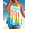 Vrouwen Badmode 2023 Grote Maat Print Tankini Badpakken Plus Vrouwen Hoge Taille Badpak Vrouwelijke Push Up Badpakken Rok