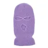 Neon Balaclava Trois Trous Masque De Ski Masque Tactique Masque Complet Bonnet D'hiver Chapeau Acrylique Tricoté Skimasker Halloween Party 16 Couleurs En Gros M260E