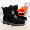 Botas 2023 designer de alta neve mulheres inverno quente pelúcia falso vaca camurça tornozelo macio pele sneaker sapatos esqui botas mujer