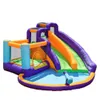 Casetta da gioco gonfiabile Scivolo per bambini Parco acquatico Scivolo Castello da salto Casa di rimbalzo con ventilatore Jumper per bambini Giochi da interni all'aperto Divertimento Piccolo cortile