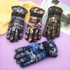 Childrens Finger Gloves Fashion Kids Winter Fleece Warm Camouflage Children Thick Outdoor Ski Mittens for Boys And Girls 713 Years Old 230914