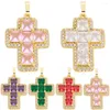 Charms Juya 18K Echt Vergulde Religieuze Rozenkrans Sieraden Componenten Handgemaakte Zirconia Katholieke Christelijke Kruisen Levert