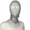 Berets Rhinestone Stretch Mesh Hood Bandana Holiday Carnival Sparkling Diamond Mask Halloween Selling Accessories Women's Pullover