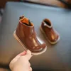 Sneakers Autumn Boots For Baby Boys Outdoor Girls Single Leather Children Low Top Non Slip Kids Spädbarn Småbarnskor Botas 230914