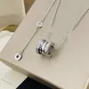 24ss Bulgária Anel Pequeno Homem Vermelho Colar de Cerâmica Alta Versão Primavera Cheia de Diamante Pequeno Selvagem Cintura Clavícula Corrente Ins Luz Luxo Feminino Peça