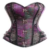 Femmes sexy noir steampunk corset overbust gothique vêtements korsett body shaper corselet corpete espartilho257y