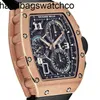 RicharMilles Horloges Luxe Mechanisch Mechanisch uurwerk Keramische wijzerplaat Rubberen band Lifestyle Interne chronograaf Goud Rm72-01 qq 50