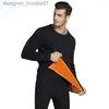 Men's Thermal Underwear Thermal Underwear Sets For Men Winter Thermo Underwear Long Winter Clothes Men Thick Thermal Clothing Solid Drop Shipping 201106 L230914