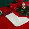 Sublimation Christmas Stocking Blank Halloween Decoration Candy Socks Santa Stocking Gift Bag Heat Transfer Printing Festival Ornaments Tree Pendant