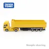 Diecast Model Tomy Lange Type Tomica No.147 UD Vrachtwagens Quon Trailer Dump Legering Kids Kerstcadeau Speelgoed voor Jongens 230912