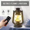 Portable Lanterns Remote Control Vintage Camping Lantern Led Candle Flame Tent Light Battery Operated Kerogen Lamp Table Night276e