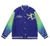 2023 Lot męski Jacke Baseball Bawełniany projektanta Kurtki męskie Windbreaker Varsity Mens Baseball Hip Hop Lett Patchwork Skórzanie Tianma haft streetwear