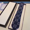 Designers Men Tie Silk Luxury Striped Ties Handmade Neck Bow for Man Letter g Neckwear 2color